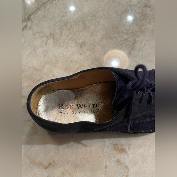Ron White size 9.5. Navy suede with sparkle. - Picture 5 of 8